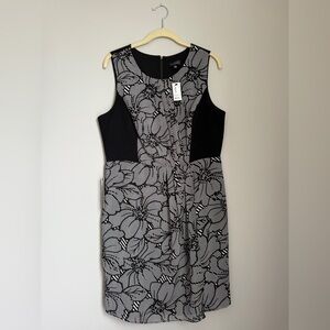 The Limited Black and White Patterned Midi Dress